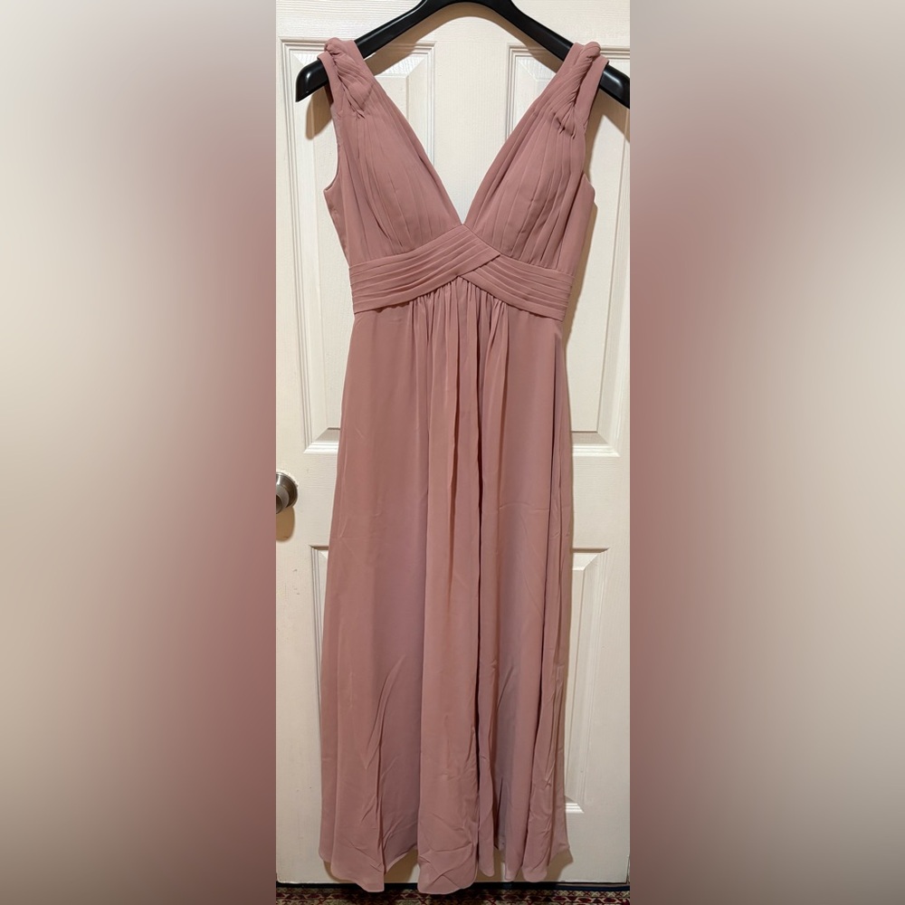 Azazie Dusty Rose Maxi Dress - Picture 2 of 4